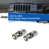 0 Luce Targa LED Jeep Commander 2005 - 2010: W5W Fly W5W: Lampadine LED Fly 6000k (Coppia)