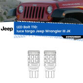 0 Luce Targa LED Jeep Wrangler III JK 2006 - 2016: T10 Bolt T10: LED Bolt 6000k (Coppia)