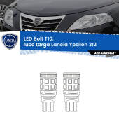 0 Luce Targa LED Lancia Ypsilon II 312 2011 in poi: T10 Bolt T10: LED Bolt 6000k (Coppia)