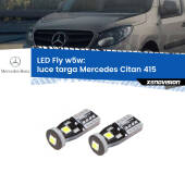 0 Luce Targa LED Mercedes Citan 415 2012 in poi: W5W Fly W5W: Lampadine LED Fly 6000k (Coppia)