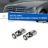 0 Luce Targa LED Mercedes Classe-C W204 2007 - 2014: W5W Fly W5W: Lampadine LED Fly 6000k (Coppia)