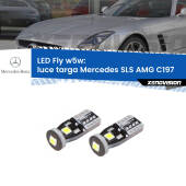 0 Luce Targa LED Mercedes SLS AMG C197 2010 in poi: W5W Fly W5W: Lampadine LED Fly 6000k (Coppia)