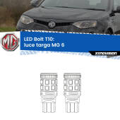 0 Luce Targa LED MG 6  2010 in poi: T10 Bolt T10: LED Bolt 6000k (Coppia)