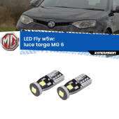 0 Luce Targa LED MG 6  2010 in poi: W5W Fly W5W: Lampadine LED Fly 6000k (Coppia)