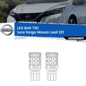0 Luce Targa LED Nissan Leaf ZE1 2017 in poi: T10 Bolt T10: LED Bolt 6000k (Coppia)