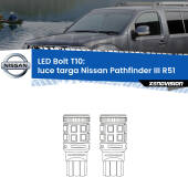 0 Luce Targa LED Nissan Pathfinder III R51 2005 - 2011: T10 Bolt T10: LED Bolt 6000k (Coppia)