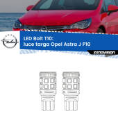 0 Luce Targa LED Opel Astra J P10 2009 - 2015: T10 Bolt T10: LED Bolt 6000k (Coppia)
