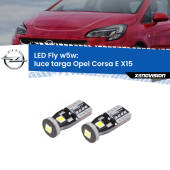 0 Luce Targa LED Opel Corsa E X15 2014 - 2019: W5W Fly W5W: Lampadine LED Fly 6000k (Coppia)