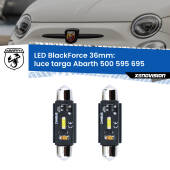 0 Luce Targa LED per Abarth 500 595 695  2008 - 2022: C5W BlackForce 36mm (Coppia) C5W 36mm: LED Blackforce 6000k (Coppia)