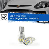0 Luce Targa LED per Abarth Punto Evo  2010 - 2014: W5W X-Tee W5W (T10) LED X-Tee (Coppia)