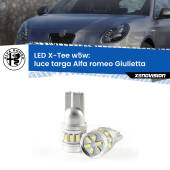 0 Luce Targa LED per Alfa romeo Giulietta 2010 in poi: W5W X-Tee W5W (T10) LED X-Tee (Coppia)