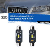 0 Luce Targa LED per Audi A3 8P 2003 - 2012: C5W BlackForce 36mm (Coppia) C5W 36mm: LED Blackforce 6000k (Coppia)