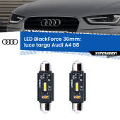 0 Luce Targa LED per Audi A4 B8 2007 - 2015: C5W BlackForce 36mm (Coppia) C5W 36mm: LED Blackforce 6000k (Coppia)