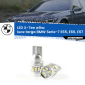 0 Luce Targa LED per BMW Serie-7 E65, E66, E67 2001 - 2005: W5W X-Tee W5W (T10) LED X-Tee (Coppia)