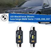 0 Luce Targa LED per BMW Serie-7 E65, E66, E67 2005 - 2008: C5W BlackForce 36mm (Coppia) C5W 36mm: LED Blackforce 6000k (Coppia)