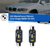 0 Luce Targa LED per BMW X5 E53 1999 - 2005: C5W BlackForce 36mm (Coppia) C5W 36mm: LED Blackforce 6000k (Coppia)