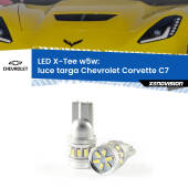 0 Luce Targa LED per Chevrolet Corvette C7 2013 - 2019: W5W X-Tee W5W (T10) LED X-Tee (Coppia)