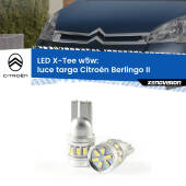 0 Luce Targa LED per Citroën Berlingo II 2008 - 2017: W5W X-Tee W5W (T10) LED X-Tee (Coppia)