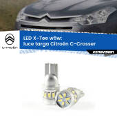 0 Luce Targa LED per Citroën C-Crosser 2007 - 2012: W5W X-Tee W5W (T10) LED X-Tee (Coppia)