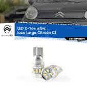 0 Luce Targa LED per Citroën C1 2005 - 2013: W5W X-Tee W5W (T10) LED X-Tee (Coppia)