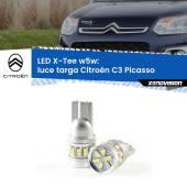 0 Luce Targa LED per Citroën C3 Picasso  2009 - 2016: W5W X-Tee W5W (T10) LED X-Tee (Coppia)