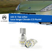 0 Luce Targa LED per Citroën C3 Pluriel 2003 - 2010: W5W X-Tee W5W (T10) LED X-Tee (Coppia)