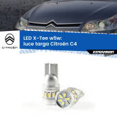 0 Luce Targa LED per Citroën C4  2004 - 2011: W5W X-Tee W5W (T10) LED X-Tee (Coppia)