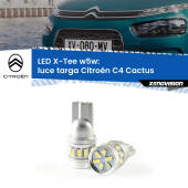 0 Luce Targa LED per Citroën C4 Cactus 2014 in poi: W5W X-Tee W5W (T10) LED X-Tee (Coppia)
