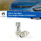 0 Luce Targa LED per Citroën C4 Picasso II 2013 in poi: W5W X-Tee W5W (T10) LED X-Tee (Coppia)