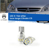0 Luce Targa LED per Citroën C5 2001 - 2004: W5W X-Tee W5W (T10) LED X-Tee (Coppia)