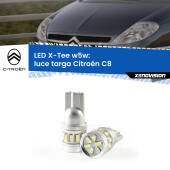 0 Luce Targa LED per Citroën C8 2002 - 2010: W5W X-Tee W5W (T10) LED X-Tee (Coppia)