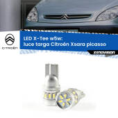 0 Luce Targa LED per Citroën Xsara picasso 1999 - 2012: W5W X-Tee W5W (T10) LED X-Tee (Coppia)