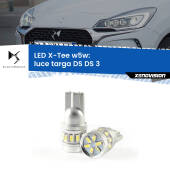 0 Luce Targa LED per DS DS 3 2015 in poi: W5W X-Tee W5W (T10) LED X-Tee (Coppia)