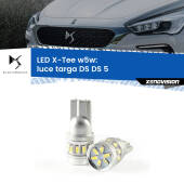 0 Luce Targa LED per DS DS 5 2015 in poi: W5W X-Tee W5W (T10) LED X-Tee (Coppia)