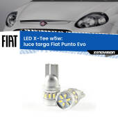 0 Luce Targa LED per Fiat Punto Evo 2009 - 2015: W5W X-Tee W5W (T10) LED X-Tee (Coppia)