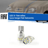 0 Luce Targa LED per Fiat Seicento 1998 - 2010: W5W X-Tee W5W (T10) LED X-Tee (Coppia)