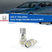 0 Luce Targa LED per Honda Accord Mk5 1993 - 1996: W5W X-Tee W5W (T10) LED X-Tee (Coppia)