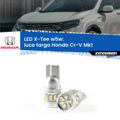 0 Luce Targa LED per Honda Cr-V Mk1 1995 - 2000: W5W X-Tee W5W (T10) LED X-Tee (Coppia)