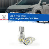 0 Luce Targa LED per Honda Cr-V Mk4 2011 - 2015: W5W X-Tee W5W (T10) LED X-Tee (Coppia)