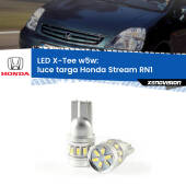 0 Luce Targa LED per Honda Stream RN1 2001 - 2006: W5W X-Tee W5W (T10) LED X-Tee (Coppia)