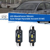 0 Luce Targa LED per Hyundai Accent III MC 2005 - 2010: C5W BlackForce 36mm (Coppia) C5W 36mm: LED Blackforce 6000k (Coppia)
