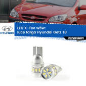 0 Luce Targa LED per Hyundai Getz TB 2002 - 2009: W5W X-Tee W5W (T10) LED X-Tee (Coppia)