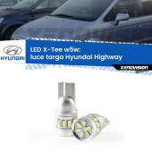 0 Luce Targa LED per Hyundai Highway  2000 - 2004: W5W X-Tee W5W (T10) LED X-Tee (Coppia)
