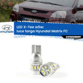 0 Luce Targa LED per Hyundai Matrix FC 2001 - 2010: W5W X-Tee W5W (T10) LED X-Tee (Coppia)