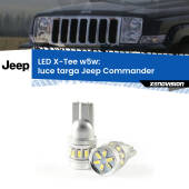 0 Luce Targa LED per Jeep Commander 2005 - 2010: W5W X-Tee W5W (T10) LED X-Tee (Coppia)