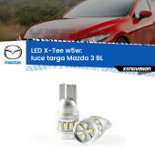 0 Luce Targa LED per Mazda 3 BL 2008 - 2014: W5W X-Tee W5W (T10) LED X-Tee (Coppia)