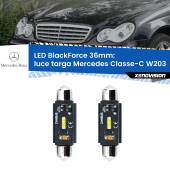 0 Luce Targa LED per Mercedes Classe-C W203 2000 - 2007: C5W BlackForce 36mm (Coppia) C5W 36mm: LED Blackforce 6000k (Coppia)