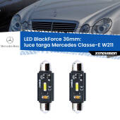 0 Luce Targa LED per Mercedes Classe-E W211 2002 - 2009: C5W BlackForce 36mm (Coppia) C5W 36mm: LED Blackforce 6000k (Coppia)