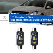 0 Luce Targa LED per Mercedes Classe-R W251, V251 2006 - 2014: C5W BlackForce 36mm (Coppia) C5W 36mm: LED Blackforce 6000k (Coppia)
