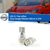 0 Luce Targa LED per Nissan Micra V K14 2016 in poi: W5W X-Tee W5W (T10) LED X-Tee (Coppia)